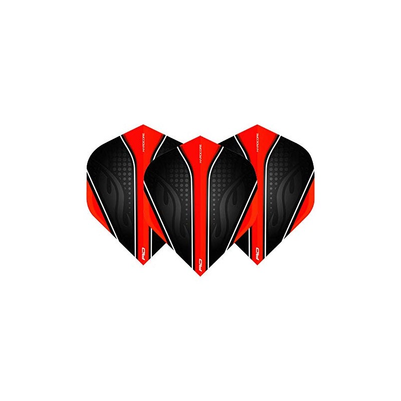 Hardcore Radical Black & Red Extra Thick Standard Dart Flights
