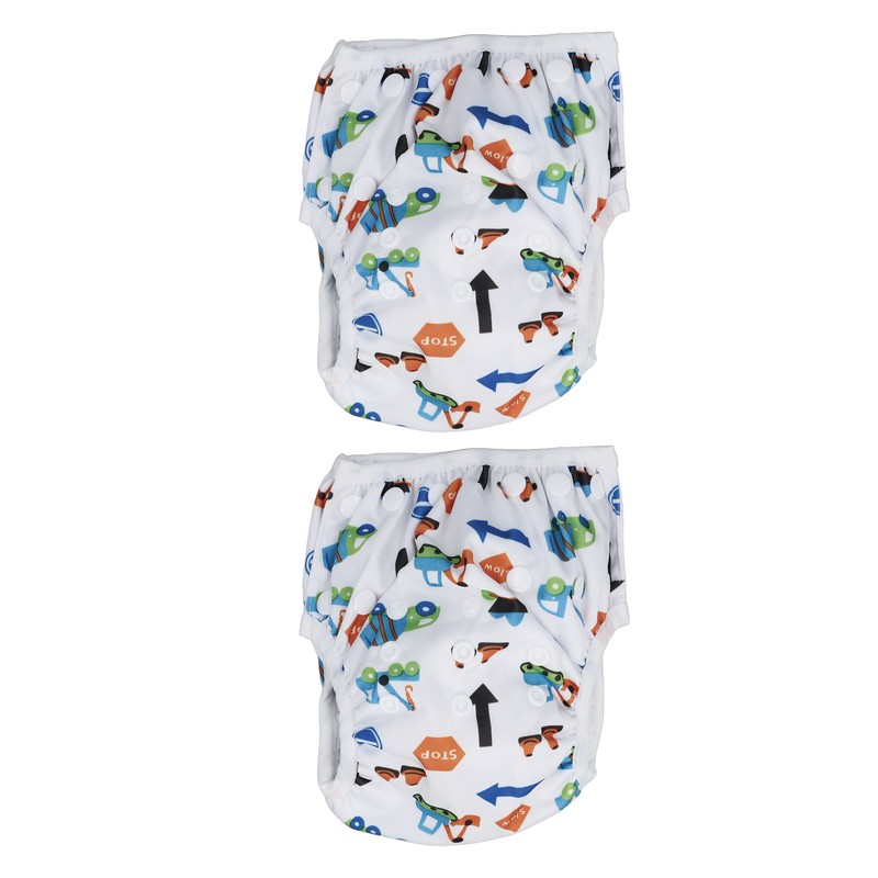 2PCS Baby Swim Diapers Soft Breathable Waterproof Adjustable Leakproof Swim