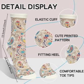 Chalier 5 Pairs Womens Winter Warm Funny Casual Cotton Crew Animal Socks Style 02 One Size