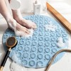 Round Anti-Slip Acupressure Bath Mat Gray