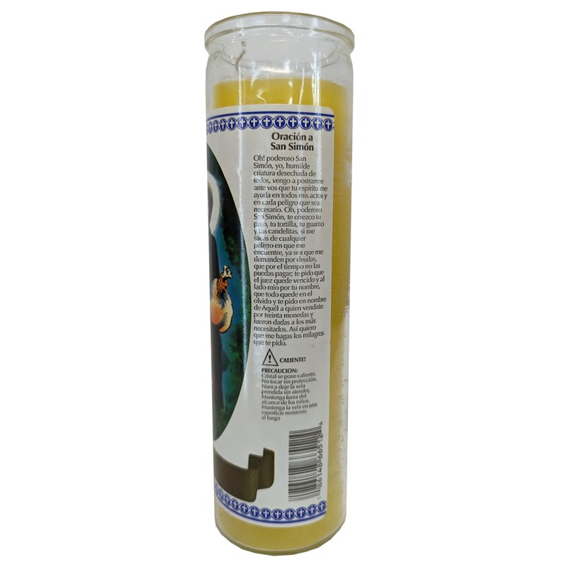 Saint Simon (San Simon) Devotional Yellow Candle