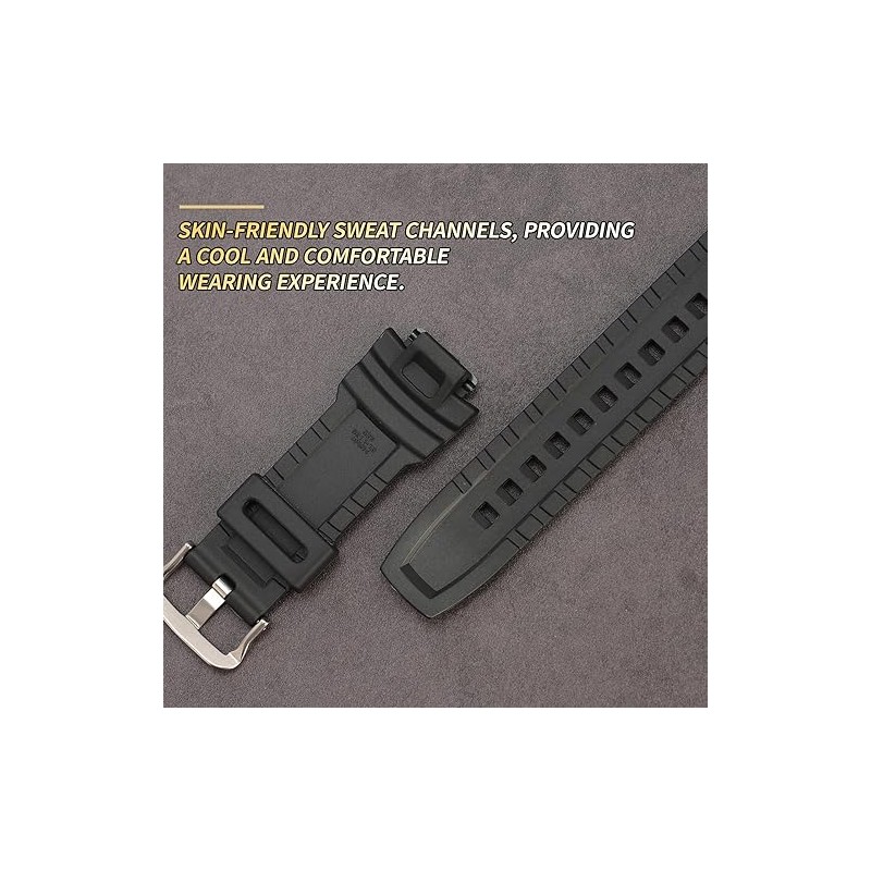 Resin Watch Band Replacement for Casio Protrek PRG-270 PRG-250 PRG-500