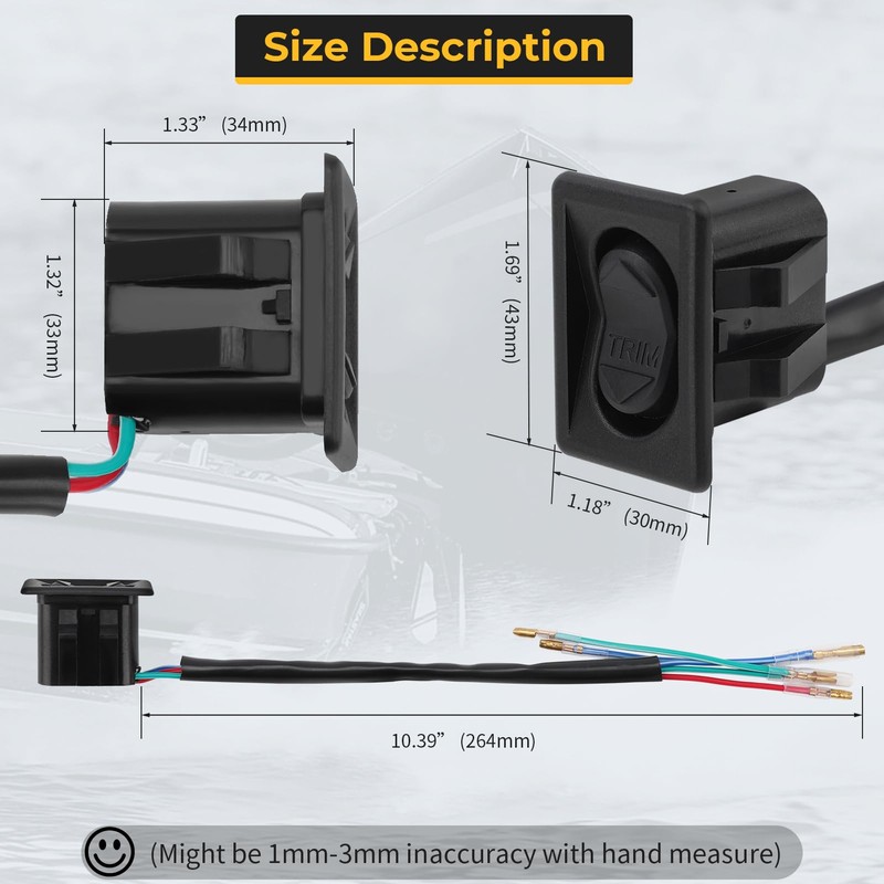 M MATI 87-856990 896620 Trim Tilt Switch for Mercury Cowl