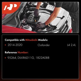 A-Premium Double Iridium Spark Plugs Compatible with Mitsubishi Outlander 2014-2020, 2.4L, Pack of 4