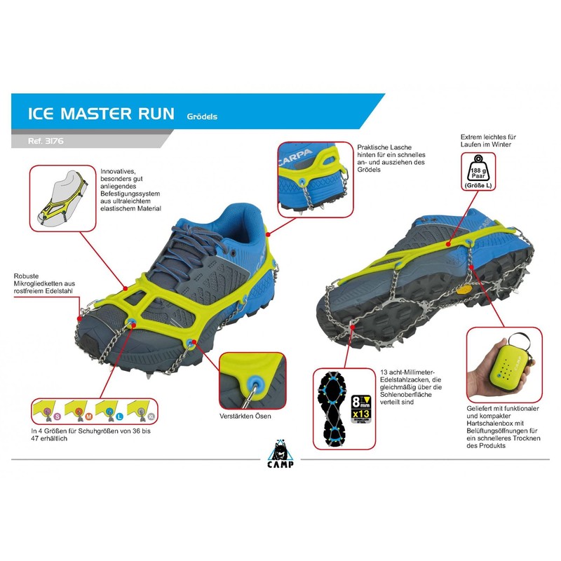Camp Ice Master Run Blue-Green - Extremely Light Grodge, Size