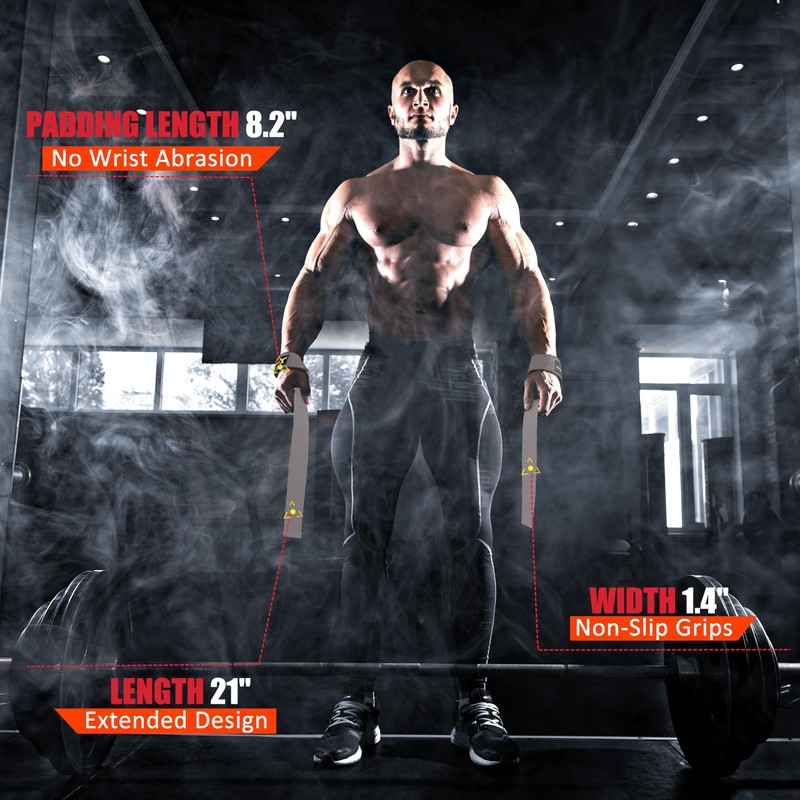 ihuan Lifting Straps for Weightlifting - Wrist Straps for Weightlifting
