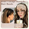 3 PCS Wide Boho Lace Headbands Stretchy Vintage Floral Hair