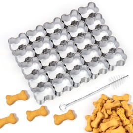 AIERSA Dog Bone Cookie Cutter,25 Cavity Small Dog Bone Cookie Cutters for Treats,Dog Treat Cookie Cutters for Baking,Dog Biscuit Cookie Cutter,Dog Bone Shaped Cookie Cutter,Mini Dog Bone Cookie Cutter