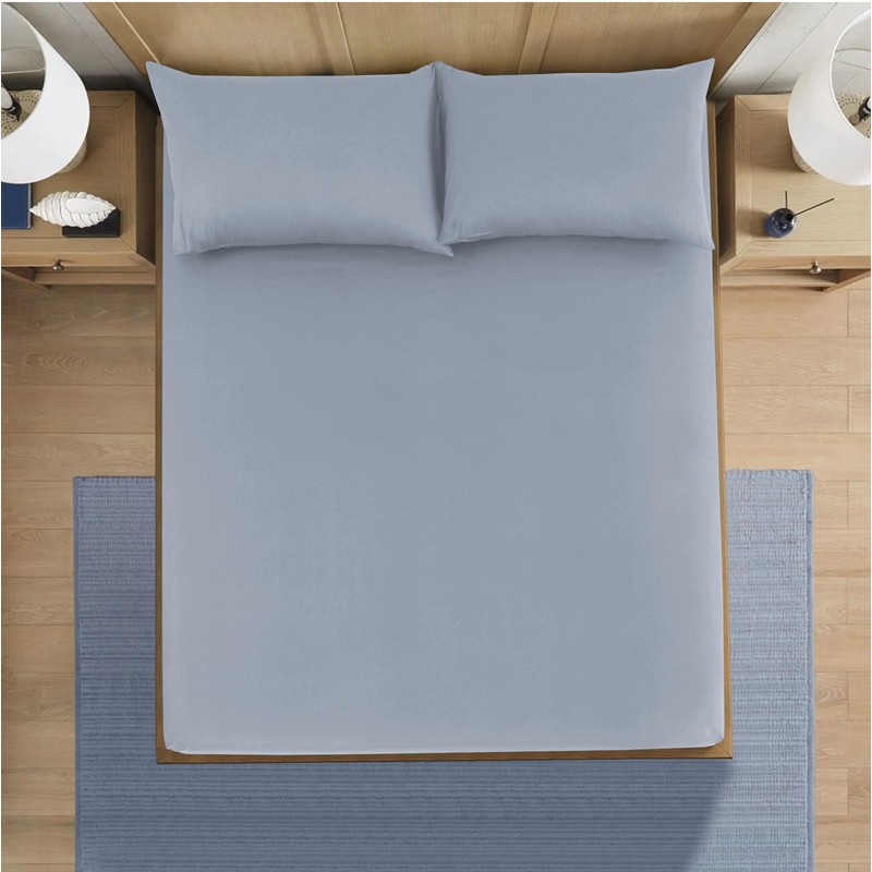 CHARKHAH Polycotton Fitted Sheet for Single Double King Super King
