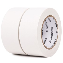 CHUANGSEED Gaff Tape Matte Canvas Professional Gaff Tape for Photography Stage Effects Repair Tents Organizing Wires Matte White Duct Tape 2 Pack 210 Micron x 50mm x