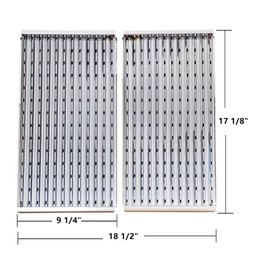 Hongso 17 1/8" Stainless Steel Tru-Infrared Emitter Grates G362-2100-W1 Grill Replacement Parts for Charbroil 2 Burners 463642316, 463644220, 463675016, 463632520, 466642316 466642416 463245518 Models
