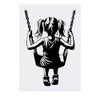 'Girl On A Swing' Temporary Tattoo - Water Resistant, Skin-Safe,