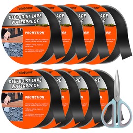 TolleSonne 8 Pack Joist Tape for Decking 2" x 50' Weather-Resistant Butyl Joist Tape, Self Adhesive Deck Flashing Tape for Hardwood for Wood Decks Beams Roof 2 inch x 50 feet