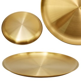 Zreneyfex Stainless Steel Pizza Pan 13½ inch Round Pizza Tray Pizza Baking Sheet for Home Restaurant Party, Healthy & Heavy Duty, Dishwasher Safe & Easy Clean - Set of 4