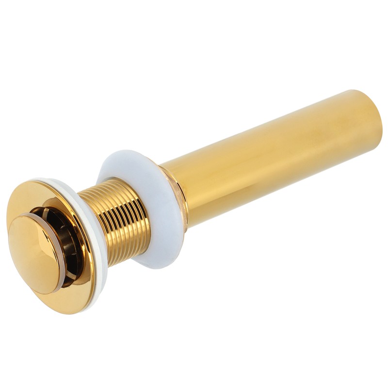 Gold Sink Drain without Overflow Anti Clog Bathroom Faucet Wash