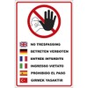 Sign "Betreten verboten" in Multiple Languages PVC Hard Foam Board