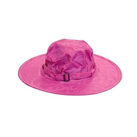 Twist-and-fold Childrens Rain Hat, 13 in Diameter Brim (Fuchsia)