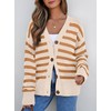 EVALESS Womens Striped Christmas Cardigan Sweaters Trendy 2024 Fall Winter