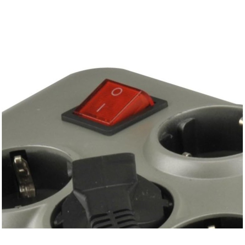 UNITEC Silver-Line Table Socket 7 and 4 Gang 2 m