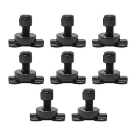 UOIENRT 8pcs Double Lug Threaded Stud Nut with L Track Rail for Pickup, Truck, RV, ATV, 6000 LBS Heavy Duty Steel