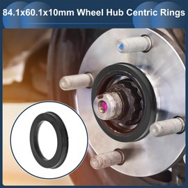 X AUTOHAUX 84.1mm to 60.1mm Car Wheel Hub Centric Rings Black Polycarbonate Wheels Center Shaft Shock Absorbing Hubrings 4 Pcs