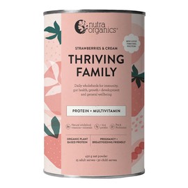 Nutra Organics Thriving Family Protein - Strawberries & Cream, 1kg