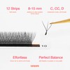 Curacoro W Eyelashes Extensions - 3D Handmade Volume Eyelashes, C