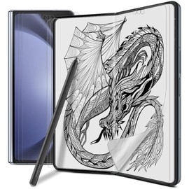 [Set of 6] DIACUBE Galaxy Z Fold 5 Dedicated Screen Paper Texture Film for LCD Parts + 3 Matte Anti-Fingerprint Protective Film for Front Screen, Anti-Fingerprint, Anti-Glare, Self-Healing Function,