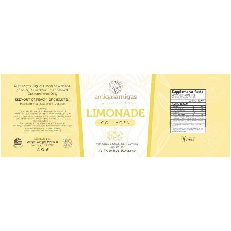 AMIGAS AMIGAS Wellness Collagen Limónade – Natural Skin & Wellness