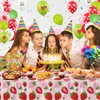 Erdbeer-Tischdecke, Erdbeer-Tischdecke, Erdbeer-Party-Tischdecke, Erdbeer-Tischdecke, Erdbeer-Tischdecke, 130 x 213 cm, für
