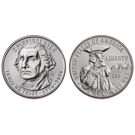 Semiquincentennial Quarters 2026 P & D Revolutionary War Quarters, 2 Coins Set