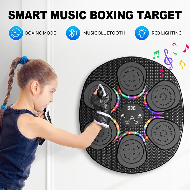 Music Boxing Machine for Kids Adults, Smart Interactive Music Punching