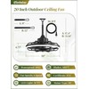 Fanbulous Outdoor Ceiling Fans with Light for Patios, 20" Weatherproof