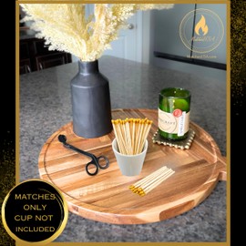 Gold TIP - 200 Color Safety Matches Bundle (3.75 inches) - Replacement or Refill for Jars Holders and Candle Gift Set - Long Wooden Wood Match Sticks