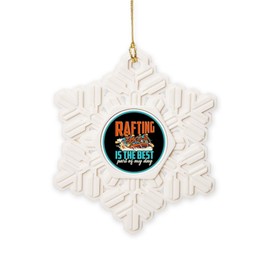 CafePress River Rafting Quote Snowflake Ornament, 3.5"x3.5"