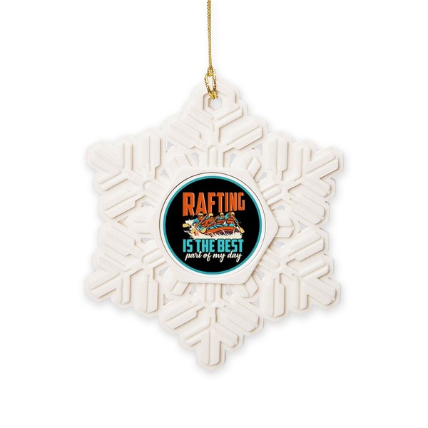 CafePress River Rafting Quote Snowflake Ornament, 3.5"x3.5"