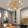 Zonstore Mid-Century Sputnik Chandeliers 9-Lights,Modern Semi Flush Mount Ceiling Light
