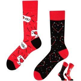 TODO Colours Funny Socks with Motif – Multi-Coloured, Colourful, Crazy for the Joy of Life, I Love You