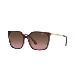 Vogue Eyewear Women's VO5353S Sunglasses, Top Red On Transparent Pink/Pink Brown Gradient, 54 mm