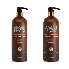 Argan Magic Ultra Hydrating Conditioner | Repairs and Protects Dry, Damaged Hair | Improves Hair Health | Safe for Color Treated and Chemically Treated Hair | Made in USA, Paraben Free, Cruelty Free (32 oz, 2 Pack)
