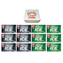 Dentyne Ice Sugar Free Gum, Variety Pack , 12 Packs of 16 Pieces By CANDY CABIN (ARCTIC CHILL-SPEARMINT)