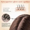 Flufymooz Topper in 100% veri capelli umani da donna, 25,4