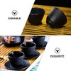 HEMOTON 4pcs Japanese Tea Cup Black Cast Iron Teacup Coffee