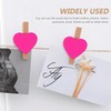 Kisangel 50pcs Mini Wooden Heart Pegs, DIY Clothes Clips Photo