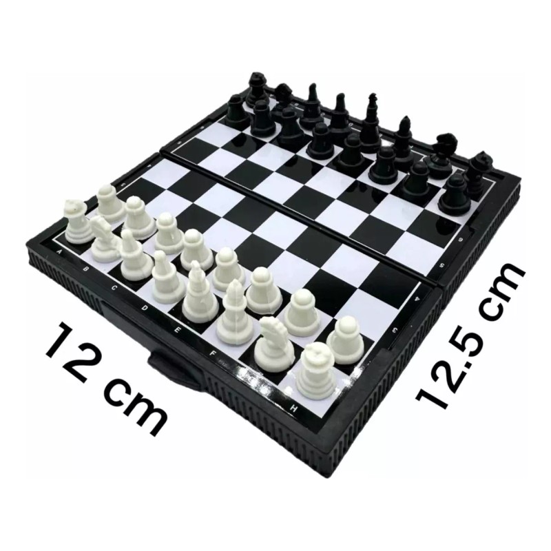 KFMX Mini Juego De Ajedrez Magnetico En Estuche Tablero Portatil
