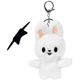 Hymonhon Cute Plush Keychain Soft Stuffed Animal Pendant for Women Backpack Tote Handbag Charm Decor Accessories (White)
