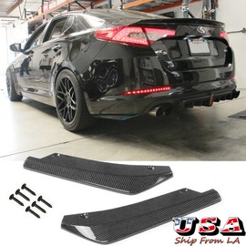 awesome_miniatures 2x Carbon Fiber Rear Bumper Fin Diffuser Splitter Lips Canard for Kia Optima K5