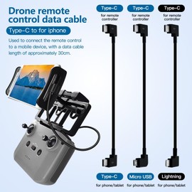 Xspeedonline 2Pcs Cable Compatible for DJI Avata Goggles 2 - Type-C Compatible for i-OS - Plastic Material