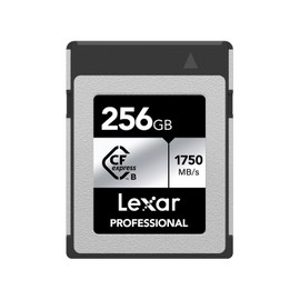 Lexar Professional SILVER Series 256GB CFexpress Card, Type B CFe Card up to 1750MB/s Read, CF Card Adopt PCIe Gen3x2, CF Memory Card Compatible with DSLR, Backward with XQD Camera (LCXEXSL256G-RNENG)