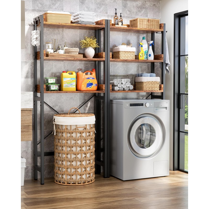 Ecoprsio Over-The-Toilet Storage Rack, 3-Tier Bathroom Organizer Shelf Over Toilet,